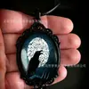 Comercio Exterior de Amazon Transfronterizo Luna Gótica Cuervo Foto Artística Pintada a Mano Joyería Collar Venta Directa de Fábrica