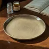 Platos Cerámicos Irregulares Vintage al por Mayor para Uso Doméstico, Presentación de Pasta Estilo Occidental para Restaurantes, Vajilla Comercial de Porcelana para Hoteles