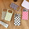 Estilo Ins Simple Lunares Manzana 17Promax Funda para Teléfono Móvil Adecuada para 16Promax Funda Protectora de Doble Capa 18Pro15