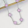 Nueva pulsera de acero de titanio de trébol de cinco hojas para niñas novias lujo ligero diseño nicho ins collar fabricantes de joyería venta al por mayor