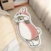 Manta Fofa de Gato para Quarto Tapete de Chão Casa Sala de Estar Retangular Carpete Espessado Estilo Animal Ins Quarto Lado da Cama Chão