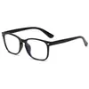 Gafas de montura negra grande de cara lisa para mujer cara redonda cuadrada anti-luz azul gafas lisas montura de ojo miopía se pueden equiparar con graduación