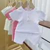 Ropa de Verano para Bebé 605 Sencilla de Color Caramelo con Mangas Cortas Se Puede Usar Fuera de Casa, Adecuada para Bebés y Niños Pequeños, Conjunto de Ropa para el Hogar para Bebé