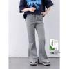 Pantalones acampanados de cintura alta de color sólido para niña Primavera y Otoño 2025 Pantalones deportivos casuales de yoga elásticos y ajustados para niños