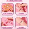 Nova Pulseira de Brinquedo para Menina, Material de Miçangas de Desenho Animado Infantil, Conjunto de Caixa de Presente com Acessórios Feitos à Mão para DIY