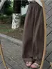 Pantalones de Cuadros Grises de Pierna Ancha para Mujer, Pantalones Casuales Finos de Primavera y Otoño, Estilo Perezoso Holgado, Estilo Coreano Petite, Pantalones Largos hasta el Suelo para Caminar