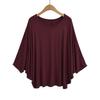 685-25 Nuevo Estilo de Verano Americano Pura Lustre Estilo Perezoso Chica Holgada Hogar Casual Cuello Redondo Camisa Murciélago Camiseta para Mujer