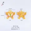 Collar Cadena Clavícula Puzuo Flor de Orquídea Mariposa Flor del Valle Dorado Vietnamita con Veta de Flor Mariposa de Larga Duración Cadena para Suéter Dulce Elegante para Mujer