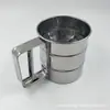 Taza Tamizadora de Harina de Mano, Colador de Horneado Semi-Automático de Acero Inoxidable, Filtro Fino para Hornear en Casa, Ultra Fino
