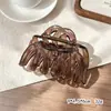 Pinza para el pelo de lunares blancos y negros coreana, estilo retro simple, pinza versátil de color gelatina para la parte trasera de la cabeza, pinza de tiburón