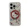 Funda de Teléfono con Soporte Magnético Plegable de Oso Abrazando a Kt para Apple 16 Pro Max, Compatible con 15 Pro Magnético de Doble Capa 14P