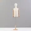 Loja de roupas infantis modelo criança modelo meio-corpo criança modelo corpo inteiro adereços madeira maciça placa redonda display manequim suporte de manequim