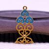 60777 Cobre Nuevo Estilo Chino Estilo Antiguo Joyería DIY Gota de Aceite Hecho a Mano Pasador Corona de Cabello Material Accesorios 17*33mm Nácar