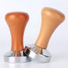 Tamper de Café de Aço Inoxidável 51/53/58mm com Cabo de Madeira, Equipamento de Café, Moedor Integrado à Máquina de Café, Compatível com Vários Modelos
