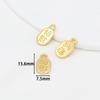 Pingente Pequeno de Ábaco com Caractere da Sorte Banhado a Ouro 18K Ouro Real DIY Joias Pequeno Charme Brincos Pingentes de Orelha Pulseira Colar D105