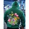 Sudadera con Capucha Rosa Floral y Mariposas Transfronteriza Comercio Exterior Amazon Wish Una Pieza Venta al por Mayor Impresión de Moda