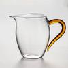 Jarra de Equidad de Vidrio con Asa Colorida, Gruesa y Resistente al Calor, Taza de Té Simple para Servir, Rompe Té, Accesorios para Juego de Té Kung Fu