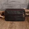 Riñonera nueva para hombre, riñonera para teléfono móvil, cartera de moda portátil para colgar en la cintura, correa de hilo de coser resistente al desgaste, riñonera deportiva