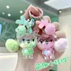 Mini figura de desenho animado com contas coloridas, pequeno acessório, pingente de garrafa de areia movediça, acessório de chaveiro, decoração fofa para mochila, pequeno presente