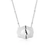 Collar Colgante Transfronterizo Europeo y Americano Primavera Nuevo Colgante Inicial Letra 26 Textura en Relieve Colgante Personalizado Accesorios Elegantes