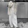 Nueva colección de otoño: pantalones anchos de ajuste regular holgado, versátiles y relajados de punto Yamamoto, de cintura alta, con caída, pantalones casuales de largo completo