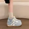 Tênis de Treino Alemão Azul para Mulheres, Novos Tênis Esportivos Casuais Versáteis da Primavera de 2026, Sapatos Femininos Forrest Gump com Solado Macio, Tênis Brancos