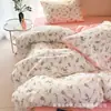 Série Miu Tinta Lavada Floral Algodão Casa Conjunto de Quatro Peças Dormitório Conjunto de Três Peças Fábrica de Origem Nantong