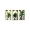 Pegatinas de Pared 3D Tridimensionales Pegatinas de Pared de Plantas en Maceta Decoración de Pared de Fondo de Sala de Estar Pegatinas de Pared Autoadhesivas Venta al por Mayor