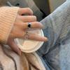Vento frio torção cadeia conjunto anel de nicho das mulheres design luz de luxo moda simples anel aberto atacado