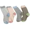 Calcetines de Lana con Hilo de Punto de Color Combinado para Otoño e Invierno, Estilo Japonés para Mujer, Estilo Ins de Corea del Sur, Calcetines de Longitud Media con Temperamento Cálido