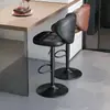 Silla alta de bar para uso doméstico, altura ajustable, silla de bar de lujo ligero con respaldo, taburete de bar para cajero de recepción al por mayor