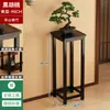Estantería de Flores China Antigua para Sala de Estar Estantería de Almacenamiento Balcón Bambú Multicapa de Pie Mesa para Flores Casera Estante para Macetas de Potos