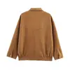 Bestseller transfronteiriço do AliExpress: Coleção primavera 2026, jaqueta casual feminina de camurça, lisa, elegante e moderna