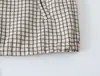 Chaqueta con capucha casual a cuadros suelta de otoño para mujer estilo europeo y americano 26046