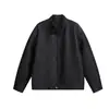 Chaqueta de Motorista Estilo Retro Americano Old Money con Bordado de Rayos Cuello Alto Magic Bear Chaqueta de Alta Gama Estilo Detroit para Hombre