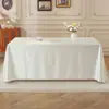 Toalha de mesa para sobremesa branca evento intervalo para chá luxo leve toque de alta qualidade seda cetim mesa de exposição de aniversário toalha de mesa de conferência