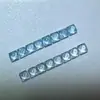 Joyas Cuadradas de Aguamarina Natural 2*2mm Princess Azul Claro con Piedras
