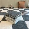 Tapete Pelúcia para Quarto, Tapete de Borda de Cama Completa, Tapete de Chão Patchwork para Crianças Rastejarem, Tapete para Sacada/Janela Saliente, Pode Ser Cortado