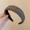 Diadema de Lazo con Estampado de Leopardo Dulce y Fresca Estilo Coreano Diadema Cruzada Simple de Ala Ancha Pasador Elegante Versátil Estilo Hong Kong Accesorios para el Cabello para Mujeres