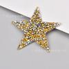 Atacado 6CM Estrela de Cinco Pontas Colorida Ponta Inferior Resina Diamante Aleatório Padrão Cola Quente Camiseta Mapa Quente Diamante Malha Roupa Acessórios de Sapato