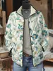2025 Site Independente TEMU Novo Casaco de Algodão Acolchoado de Moda Feminina Estampa Digital Floral Casaco de Algodão Feminino