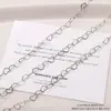 Corrente de Aço Inoxidável Gypsophila Corrente em Formato de O Corrente de Extensão Pulseira Colar Feito à Mão DIY Material com Contas Acessórios de Joias