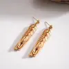 Pendientes Originales Europeos y Americanos Estilo Metal Plegado Forma de Gota de Agua, Pendientes de Nicho Transfronterizos de Alta Gama, Pendientes de Moda Personalizados para Mujer