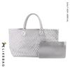 Bolso Tejido a Mano para Mujer, Bolso de Gran Capacidad Madre-Hija, Bolso de Mano, Bolso Casual, Estilo Europeo y Americano, Bandolera de un Solo Hombro, Versátil