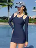 Traje de baño de una pieza estilo nuevo 2026, Traje de baño de moda para mujer, que oculta el abdomen y adelgaza, Adecuado para vacaciones en la playa y baños en aguas termales [Disponible para Dropshipping]