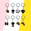 Llavero de chica negra, llavero de PVC especial transfronterizo europeo y americano con dibujos animados, llavero, bolso, accesorios de decoración