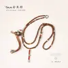 Nueva serie de colgantes de ciervo y calabaza estilo chino cadena para teléfono móvil cruzada moda inspirada en el Zen sándalo cuentas de oración budistas joyería y artículos culturales