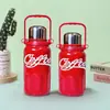 Caneca Térmica de Aço Inoxidável 304 com Aparência Premium, Grande Capacidade, Alça Externa, Chaleira de Água Esportiva, Chaleira de Água para Montanhismo e Viagem, Atacado