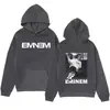 Moletons com estampa de assinatura do cantor Eminem Slim Shady, masculino e feminino, hip hop