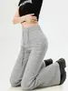 Pantalones deportivos acampanados para mujer 2026 principios de otoño nuevos de cintura alta estilo americano holgados que estilizan pantalones de campana para personas petite pantalones de chándal casuales